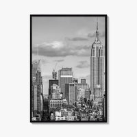 New York City Skyline Black and White Fine Art Photo Print, Manhattan Poster, USA
