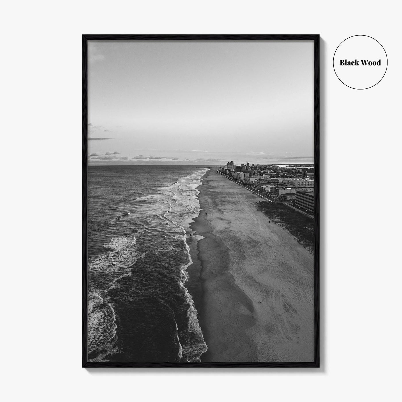 Ocean City Maryland Black and White Fine Art Photo Print, OCMD Poster, USA Poster