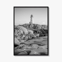 Peggy's Cove Black and White Fine Art Photo Print, Nova Scotia Halifax Poster