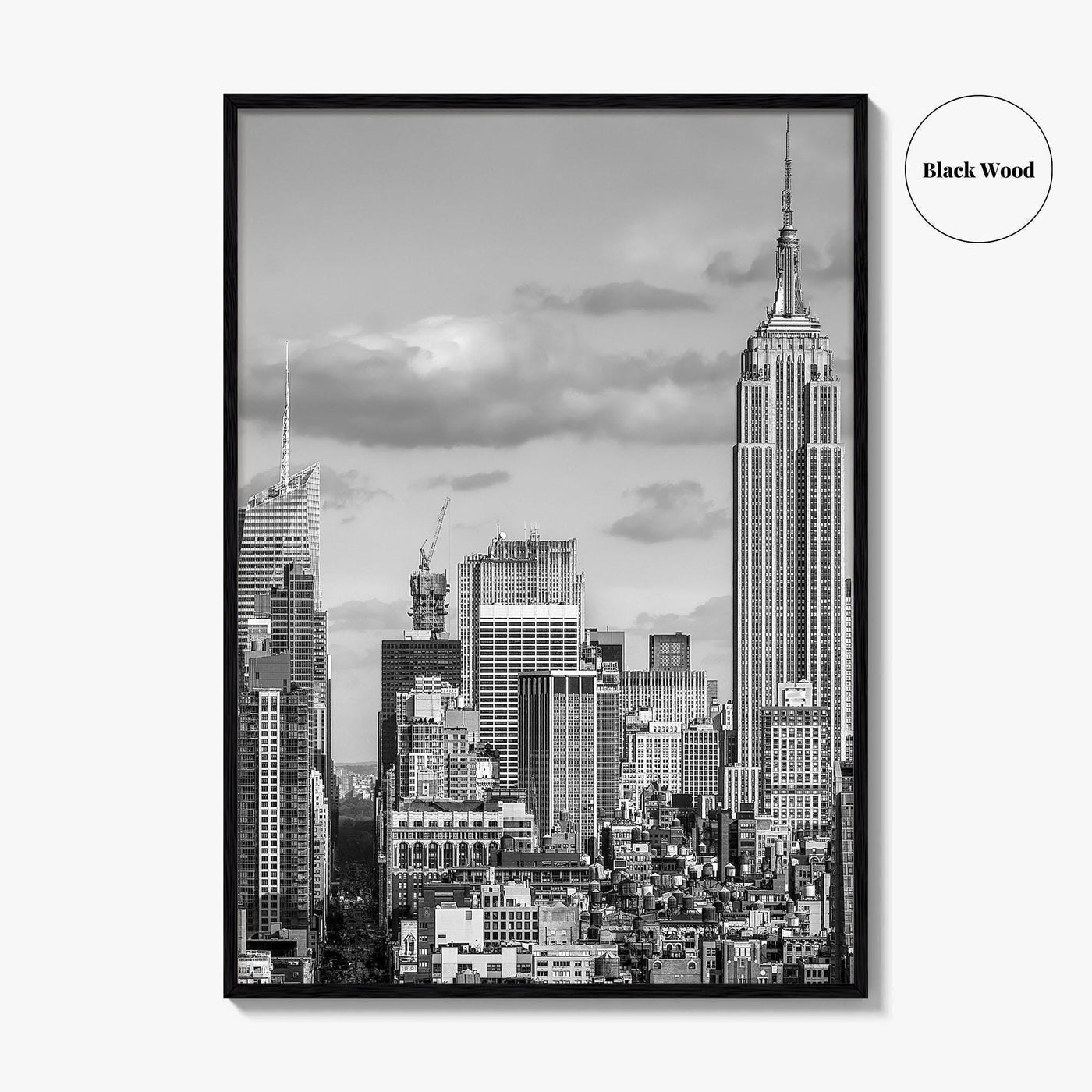 New York City Skyline Black and White Fine Art Photo Print, Manhattan Poster, USA