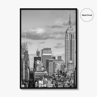 New York City Skyline Black and White Fine Art Photo Print, Manhattan Poster, USA