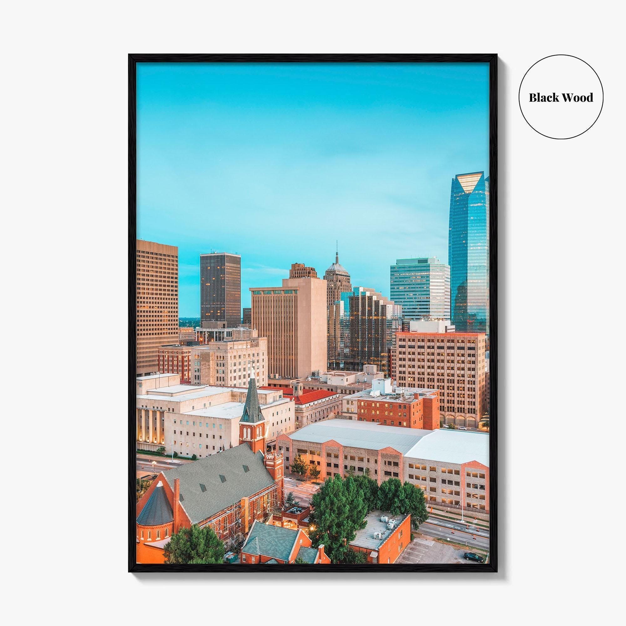 Oklahoma City Skyline Fine Art Photo Print, Downtown, OK, USA, OKC, Wall Decor