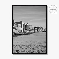 Oxnard Black and White Fine Art Photo Print, Hollywood Beach, California, Wall Decor, Poster
