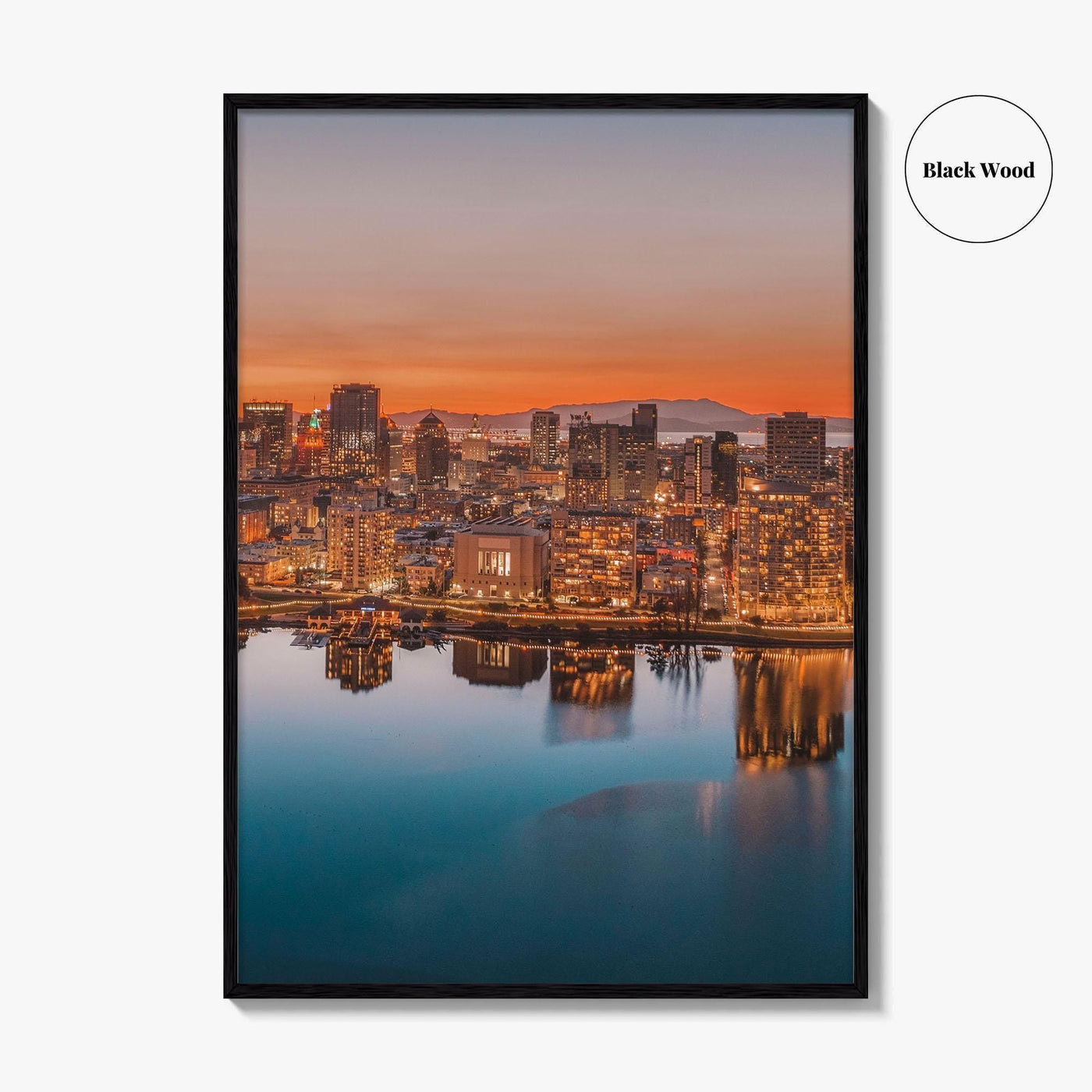 Oakland Skyline Fine Art Photo Print, California USA, Bay Area Wall Decor Poster
