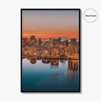 Oakland Skyline Fine Art Photo Print, California USA, Bay Area Wall Decor Poster
