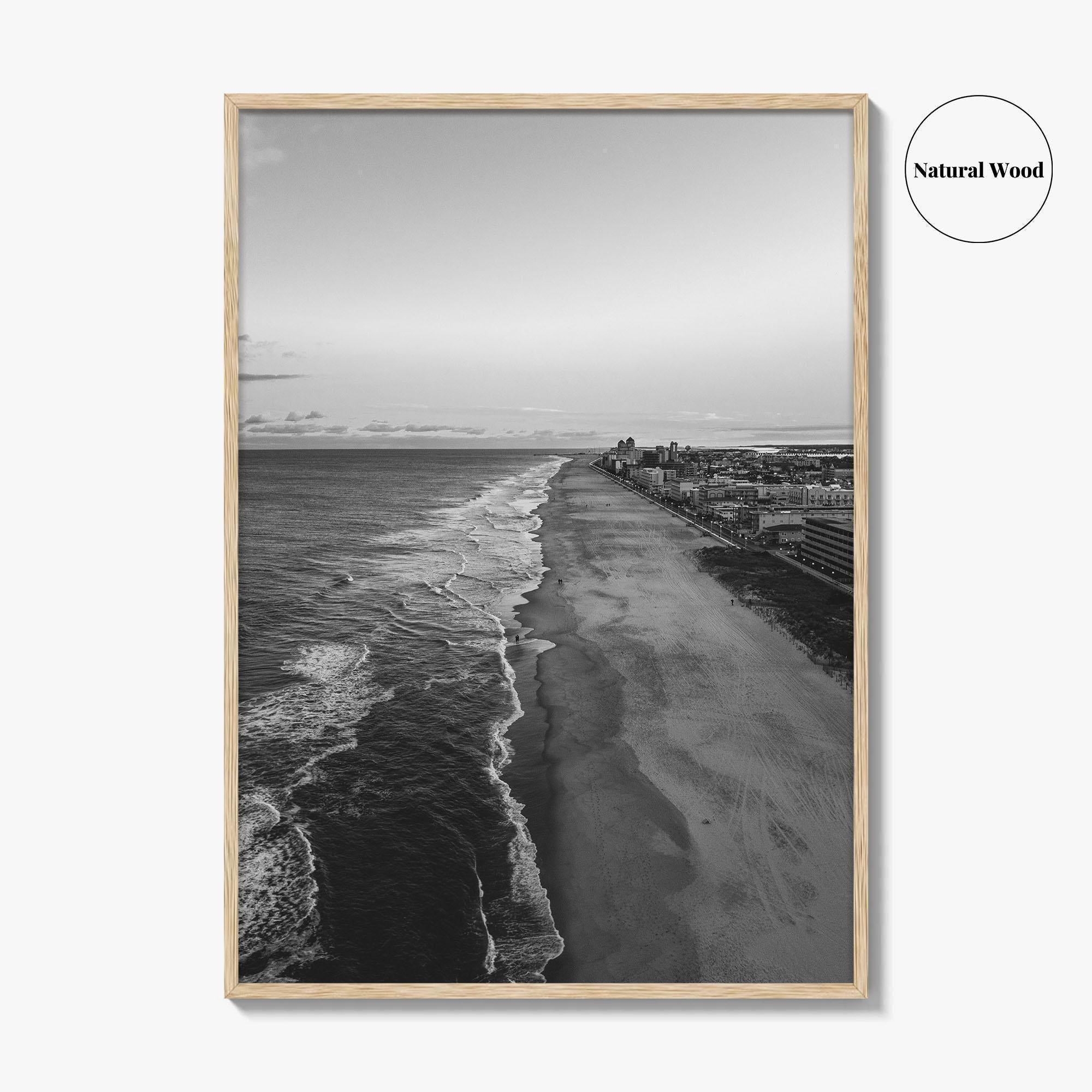 Ocean City Maryland Black and White Fine Art Photo Print, OCMD Poster, USA Poster