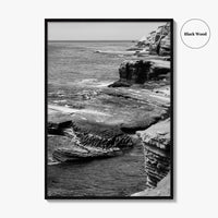 Point Loma Black and White Fine Art Photo Print, Sunset Cliffs San Diego Poster