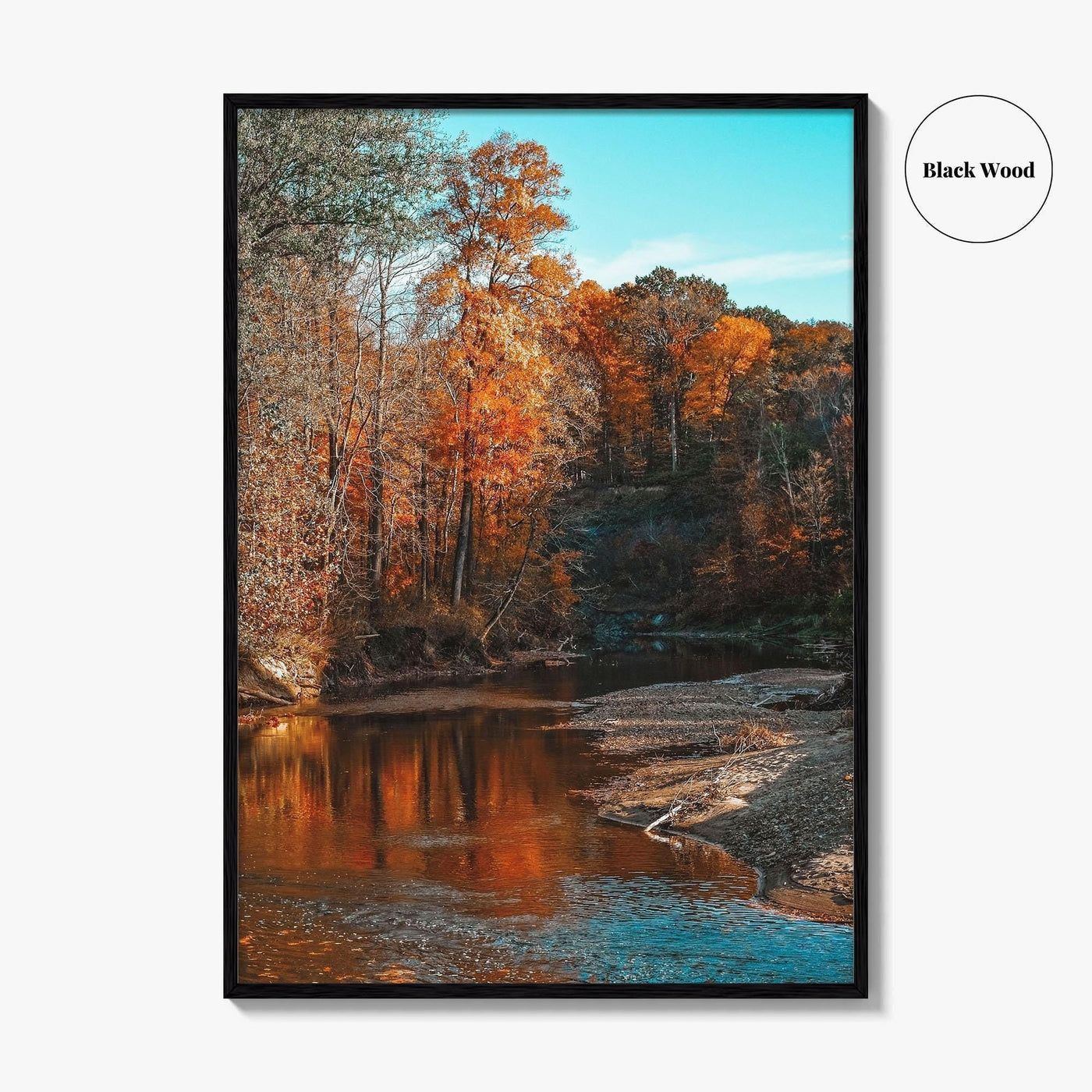 Ohio Fine Art Photo Print, Chagrin River Autumn, Cleveland Wall Poster, USA