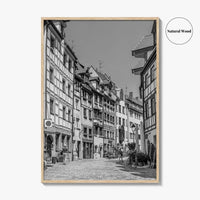 Nuremberg Black and White Fine Art Photo Print, Nürnberg Germany, Weissgerbergasse