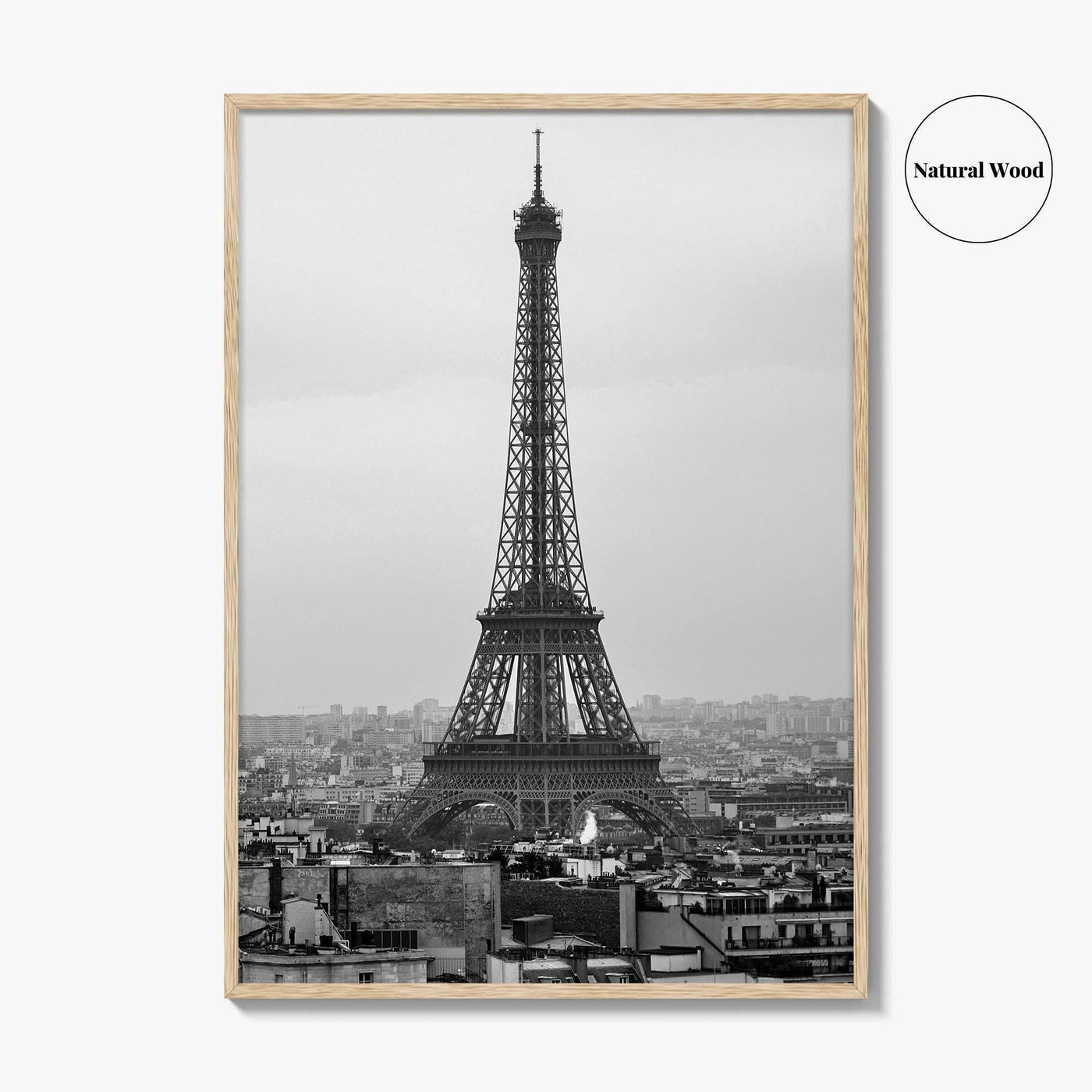 Paris Black and White Fine Art Photo Print, Arc de Triomphe, Eiffel Tower Poster