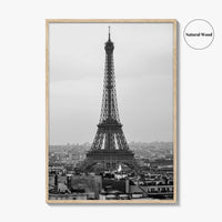 Paris Black and White Fine Art Photo Print, Arc de Triomphe, Eiffel Tower Poster