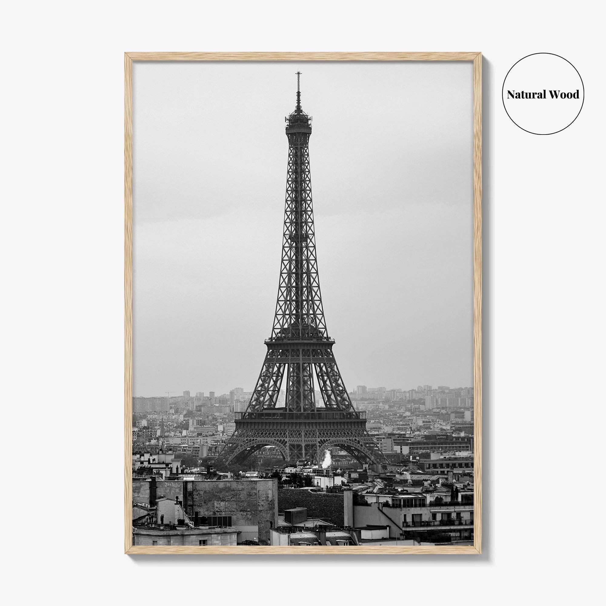 Paris Black and White Fine Art Photo Print, Arc de Triomphe, Eiffel Tower Poster