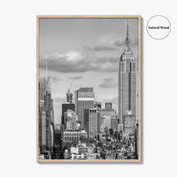 New York City Skyline Black and White Fine Art Photo Print, Manhattan Poster, USA