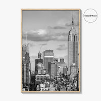 New York City Skyline Black and White Fine Art Photo Print, Manhattan Poster, USA