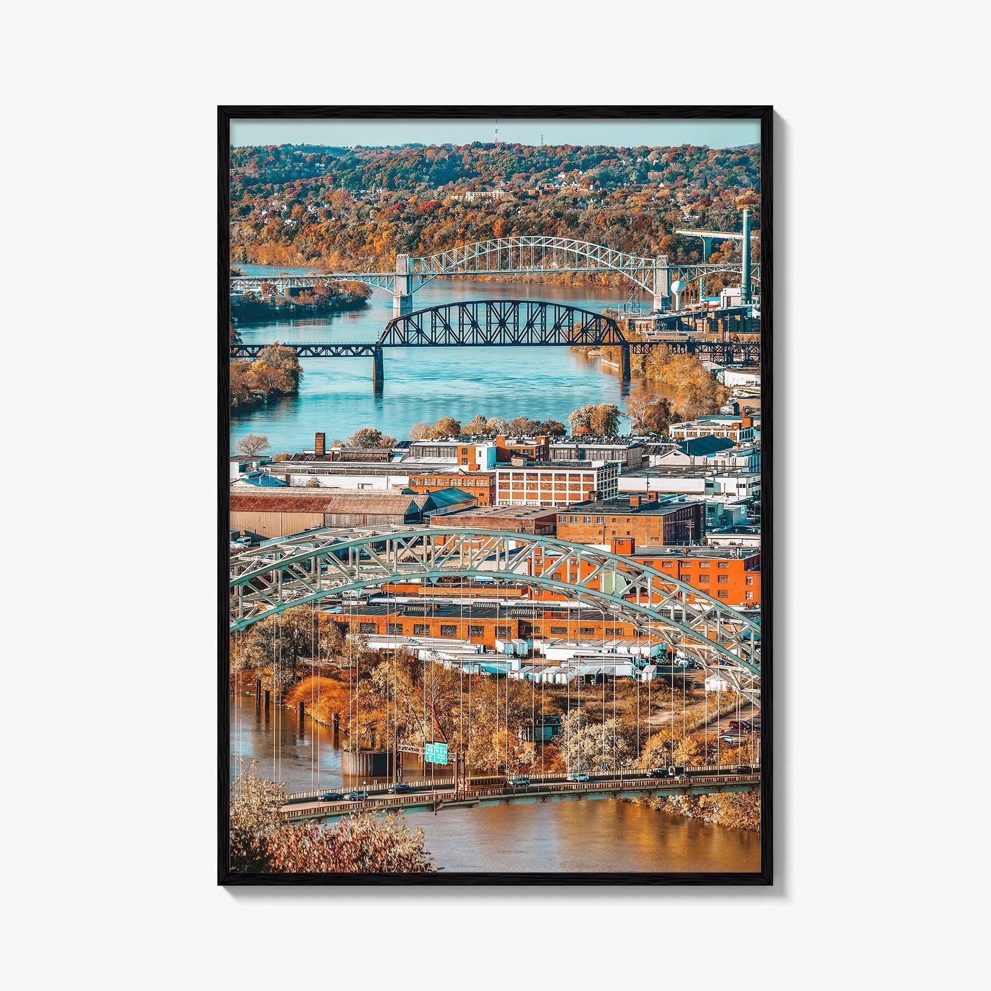 Pittsburgh Fine Art Photo Print, West End Bridge, Ohio River, Pennsylvania USA