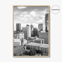 Oklahoma City Skyline Black and White Fine Art Photo Print, OKC Poster