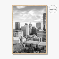 Oklahoma City Skyline Black and White Fine Art Photo Print, OKC Poster