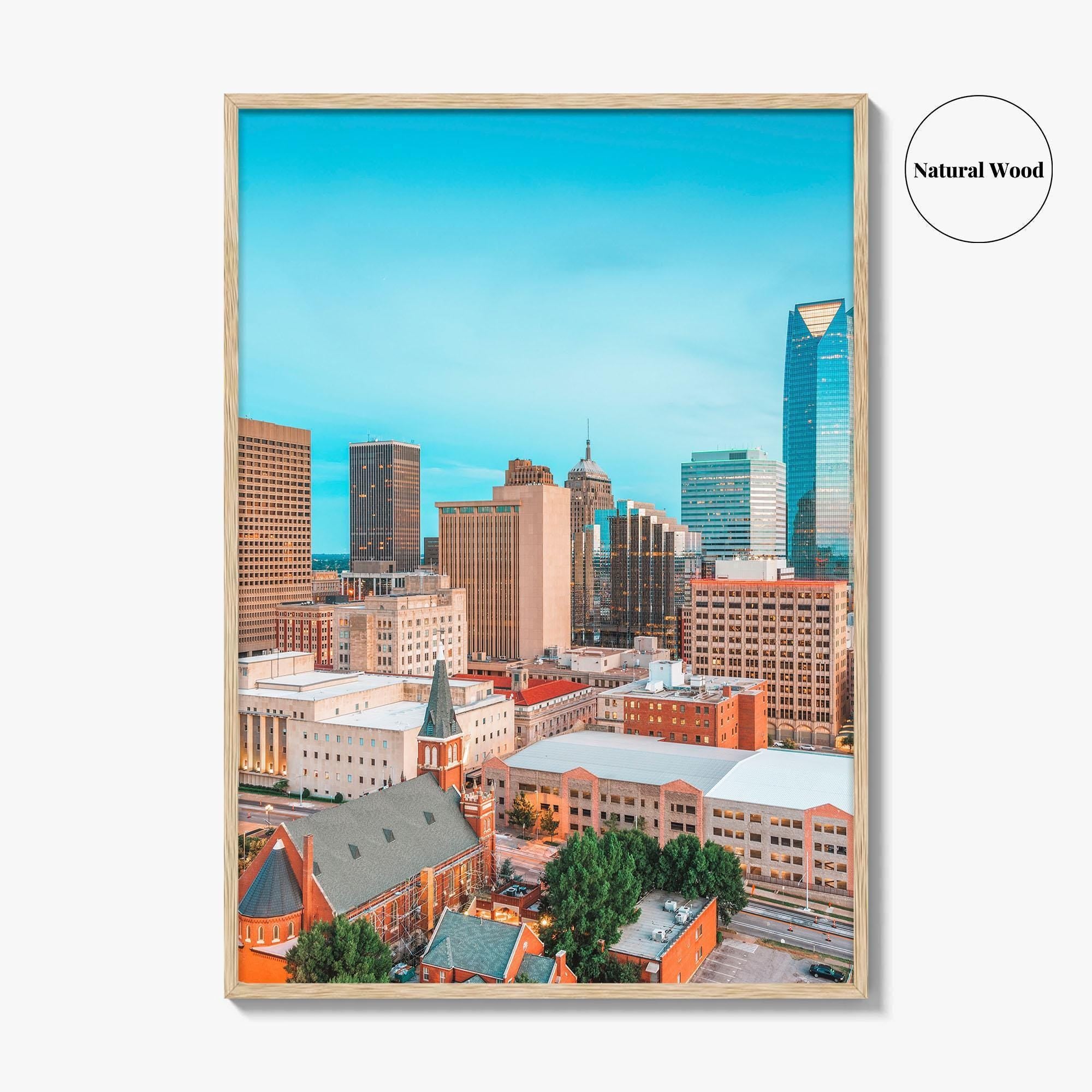 Oklahoma City Skyline Fine Art Photo Print, Downtown, OK, USA, OKC, Wall Decor
