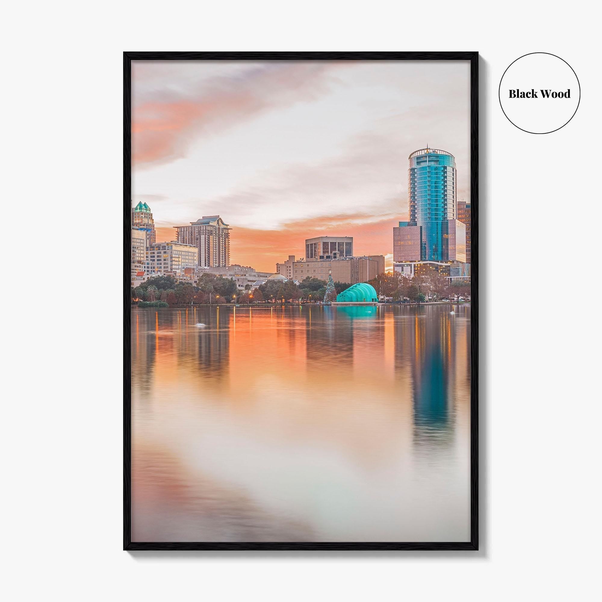 Orlando Skyline Fine Art Photo Print, Downtown, Florida, USA, Poster, Lake Eola Park