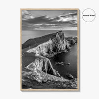 Neist Point Lighthouse Black and White Fine Art Photo Print, Isle of Skye Poster