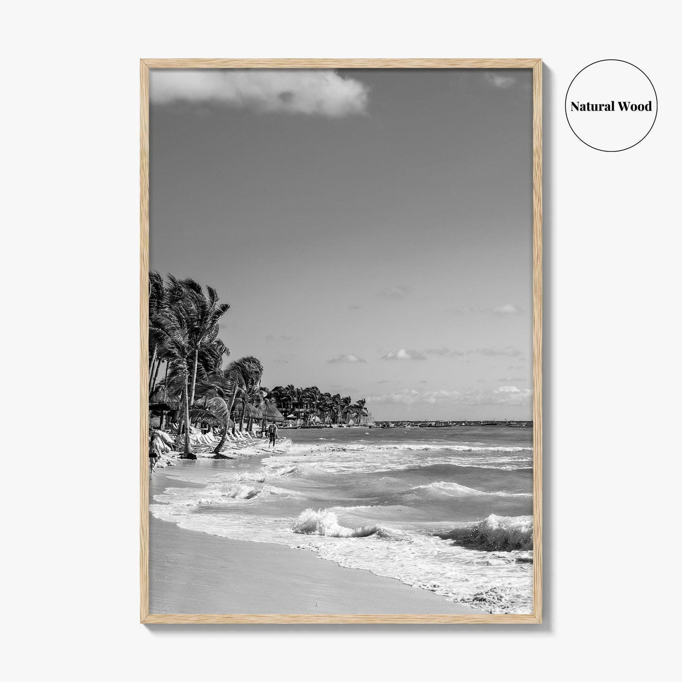 Playa del Carmen Black and White Fine Art Photo Print, Riviera Maya Poster, Mexico