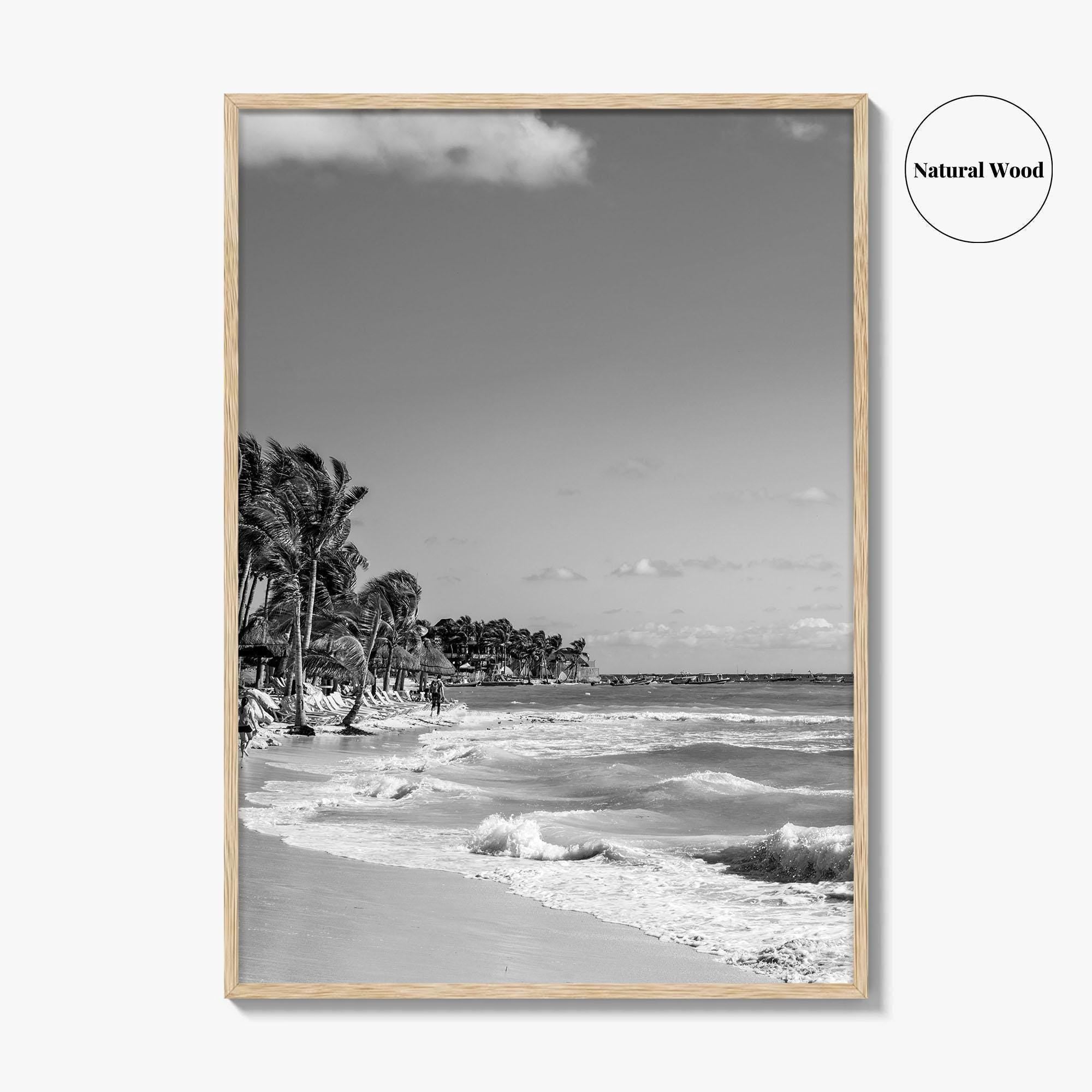 Playa del Carmen Black and White Fine Art Photo Print, Riviera Maya Poster, Mexico
