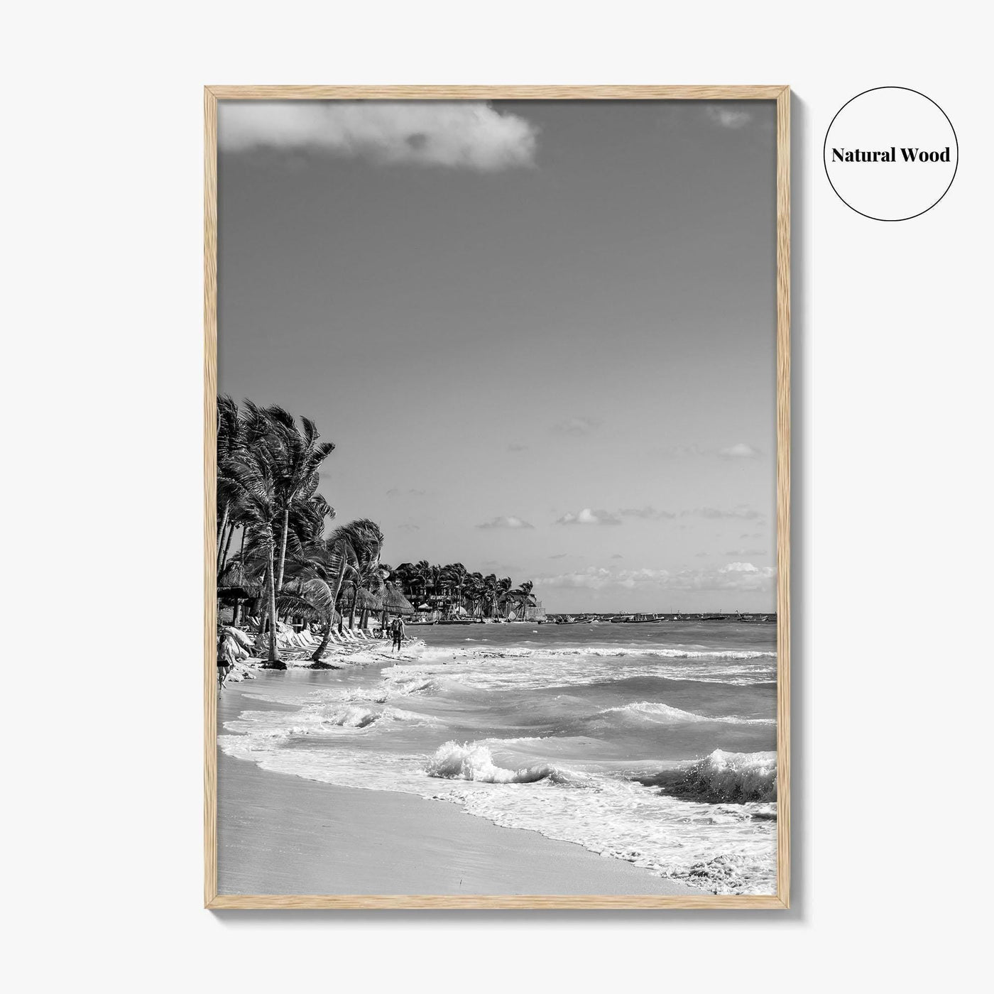 Playa del Carmen Black and White Fine Art Photo Print, Riviera Maya Poster, Mexico