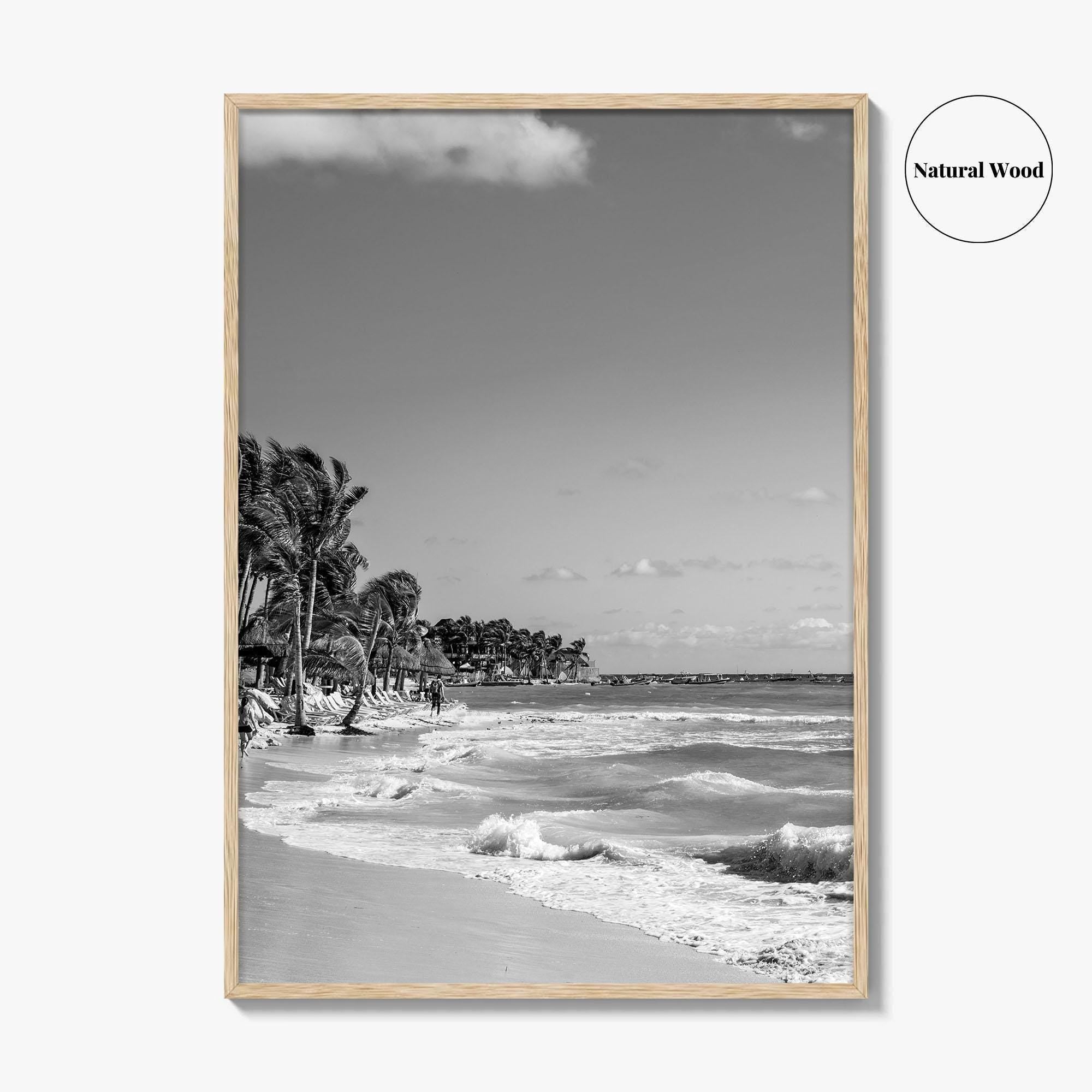 Playa del Carmen Black and White Fine Art Photo Print, Riviera Maya Poster, Mexico