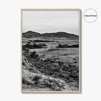 Oklahoma Black and White Fine Art Photo Print, Wichita Mountains, Lawton OK Wall Poster
