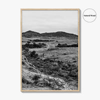 Oklahoma Black and White Fine Art Photo Print, Wichita Mountains, Lawton OK Wall Poster