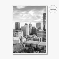 Oklahoma City Skyline Black and White Fine Art Photo Print, OKC Poster