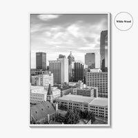 Oklahoma City Skyline Black and White Fine Art Photo Print, OKC Poster