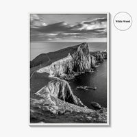Neist Point Lighthouse Black and White Fine Art Photo Print, Isle of Skye Poster