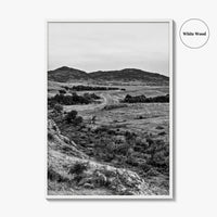 Oklahoma Black and White Fine Art Photo Print, Wichita Mountains, Lawton OK Wall Poster