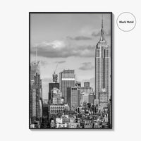 New York City Skyline Black and White Fine Art Photo Print, Manhattan Poster, USA