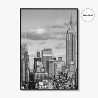 New York City Skyline Black and White Fine Art Photo Print, Manhattan Poster, USA