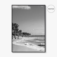 Playa del Carmen Black and White Fine Art Photo Print, Riviera Maya Poster, Mexico