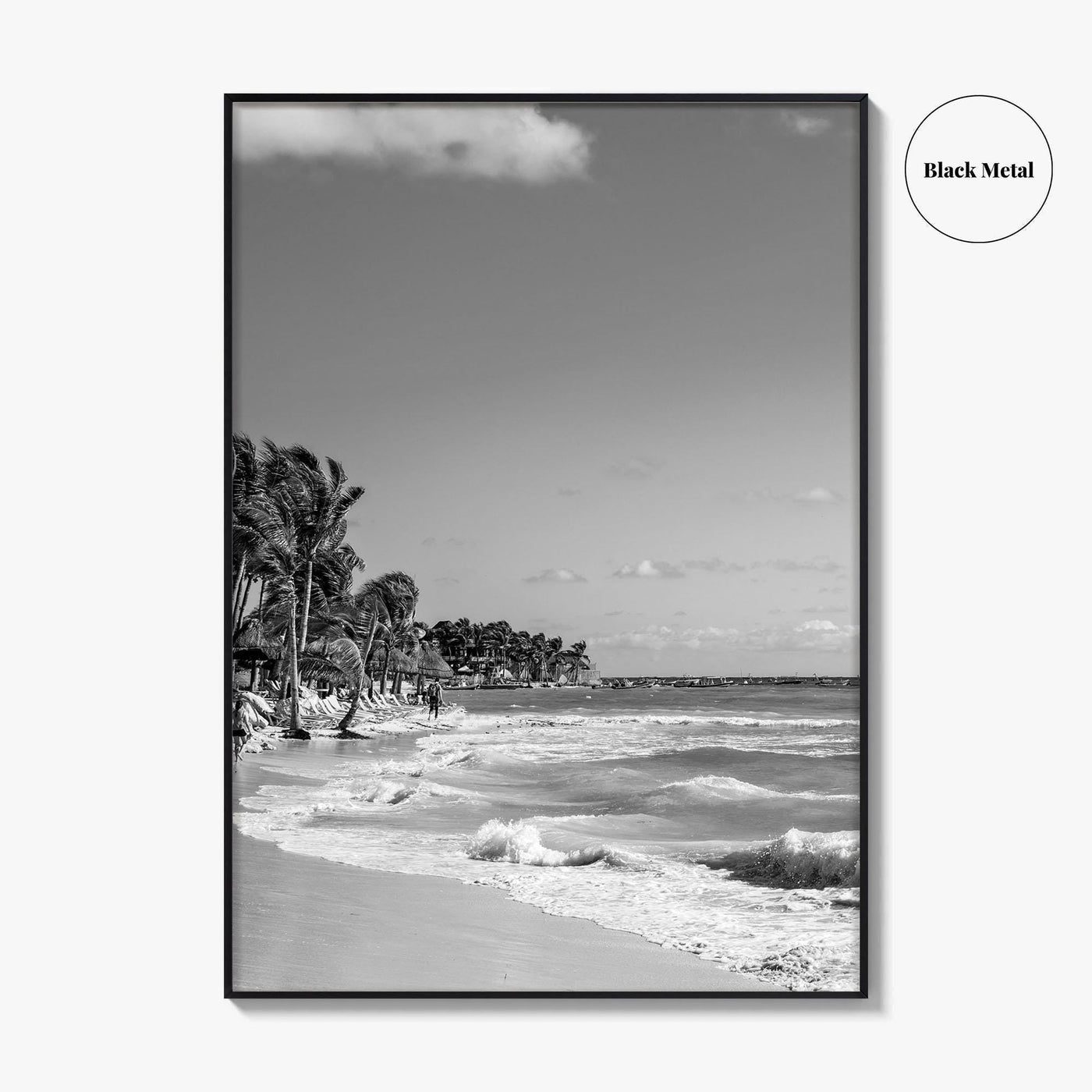 Playa del Carmen Black and White Fine Art Photo Print, Riviera Maya Poster, Mexico