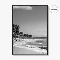 Playa del Carmen Black and White Fine Art Photo Print, Riviera Maya Poster, Mexico