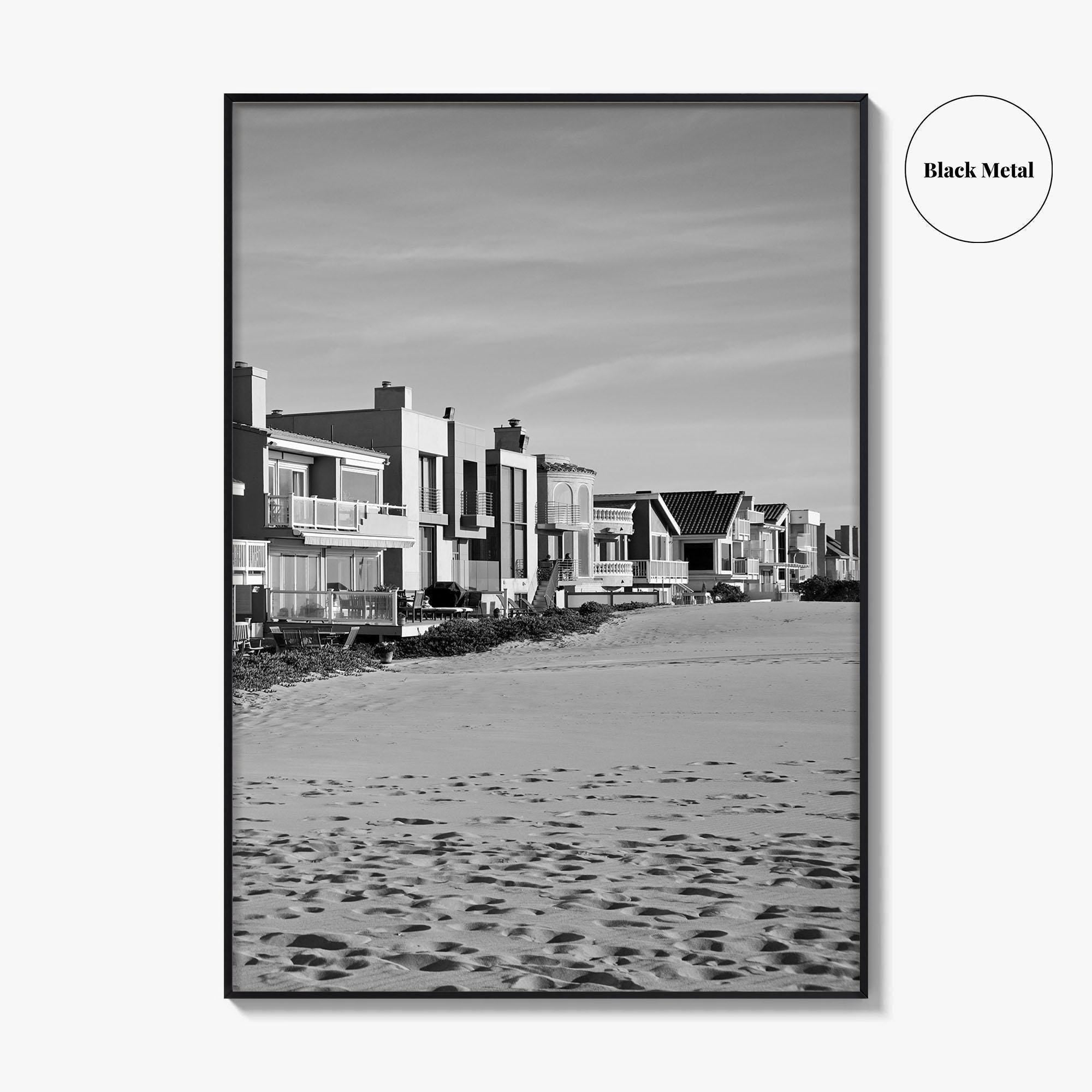 Oxnard Black and White Fine Art Photo Print, Hollywood Beach, California, Wall Decor, Poster