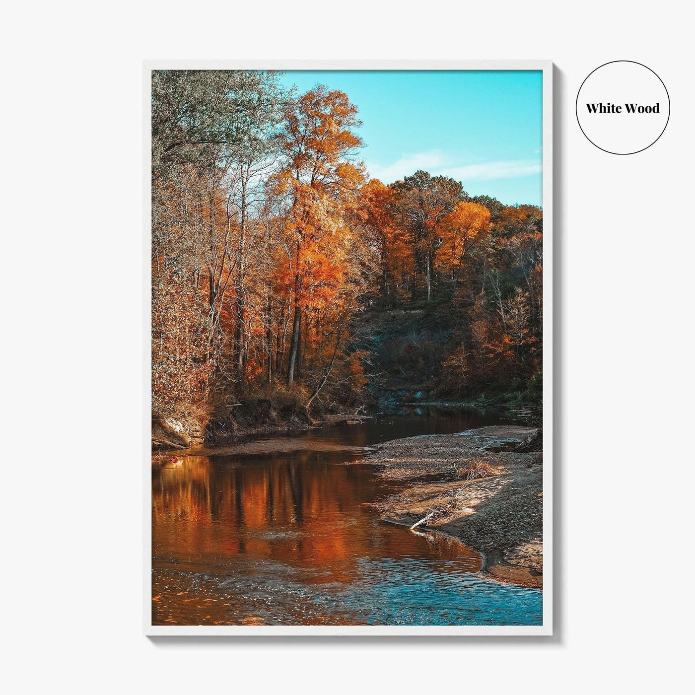 Ohio Fine Art Photo Print, Chagrin River Autumn, Cleveland Wall Poster, USA