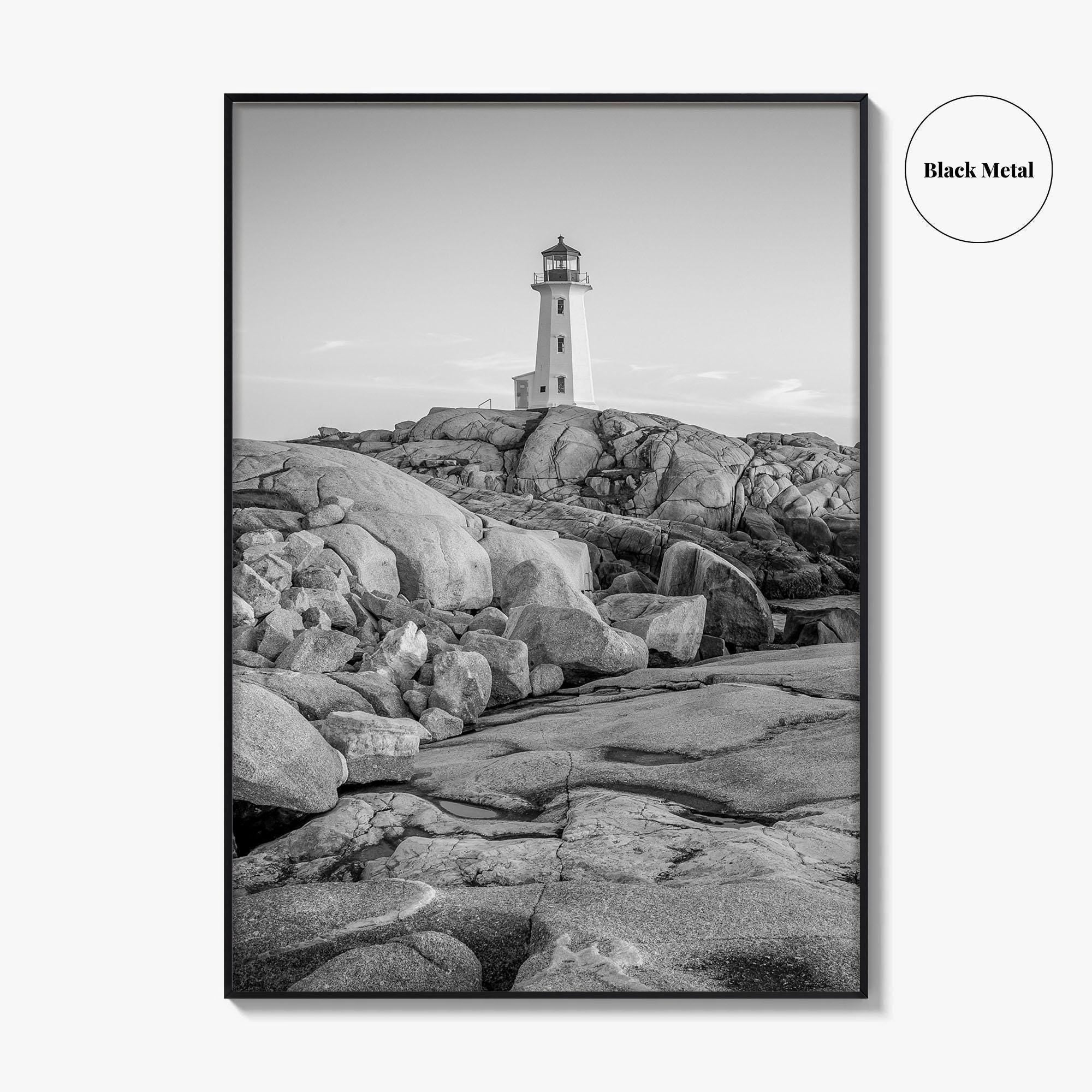 Peggy's Cove Black and White Fine Art Photo Print, Nova Scotia Halifax Poster