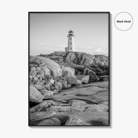 Peggy's Cove Black and White Fine Art Photo Print, Nova Scotia Halifax Poster