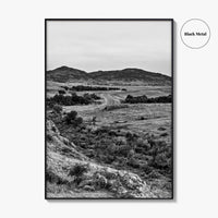 Oklahoma Black and White Fine Art Photo Print, Wichita Mountains, Lawton OK Wall Poster