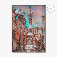 Naples Italy Fine Art Photo Print, Napoli Old Town, San Gennaro Obelisk Poster