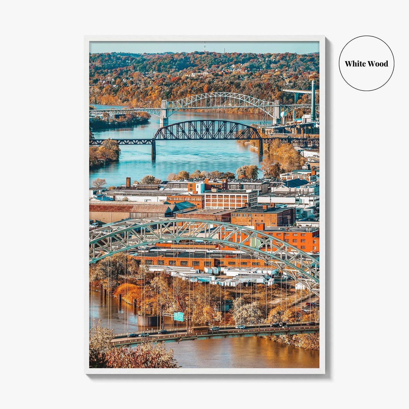 Pittsburgh Fine Art Photo Print, West End Bridge, Ohio River, Pennsylvania USA