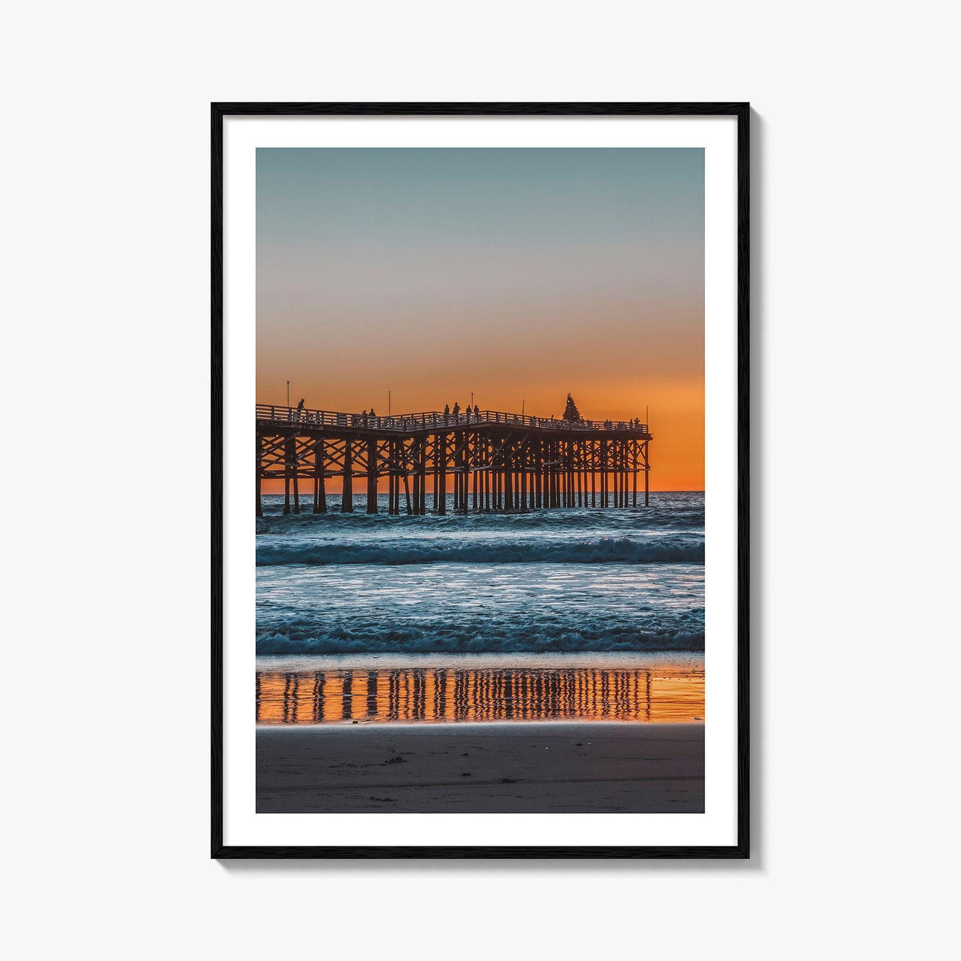 Mission Beach Fine Art Photo Print, San Diego Crystal Pier California Poster