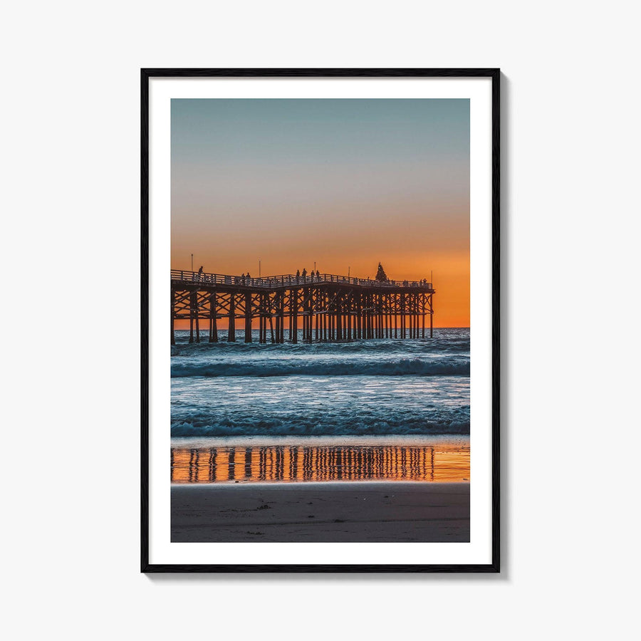 Mission Beach Fine Art Photo Print, San Diego Crystal Pier California Poster