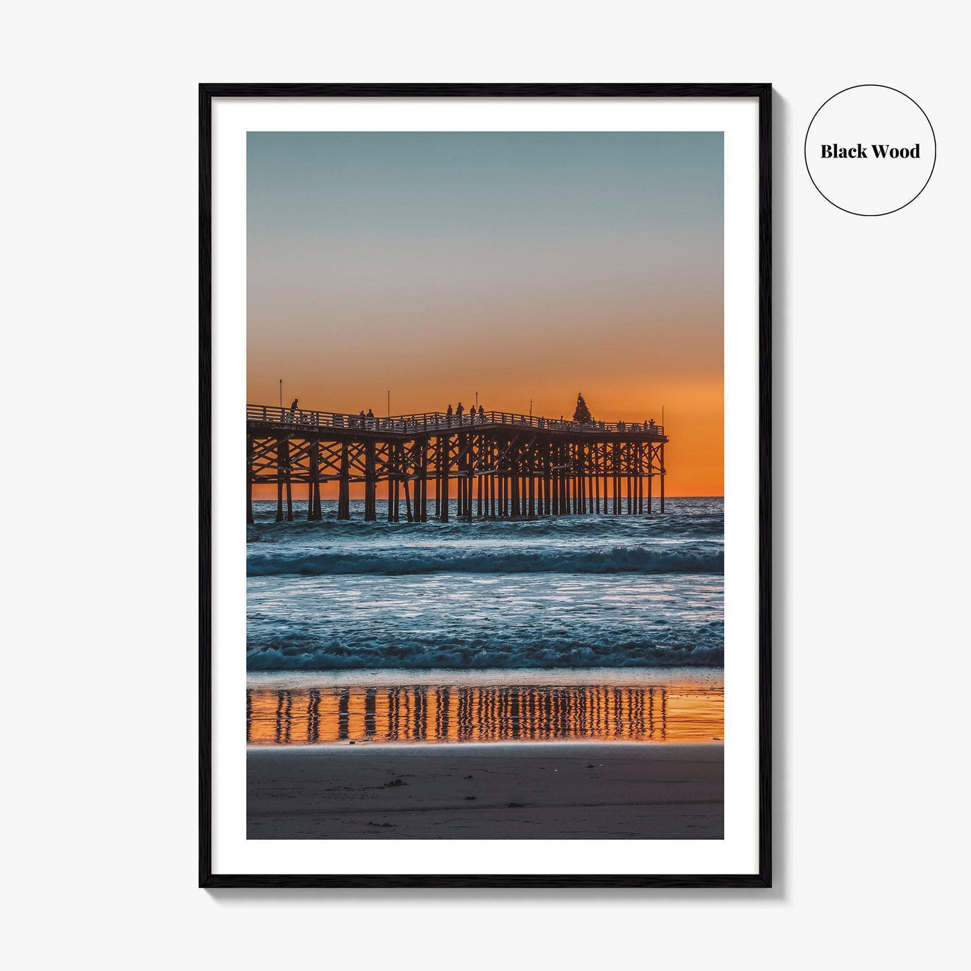 Mission Beach Fine Art Photo Print, San Diego Crystal Pier California Poster