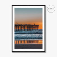 Mission Beach Fine Art Photo Print, San Diego Crystal Pier California Poster